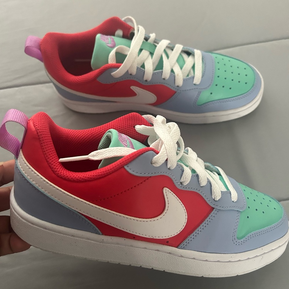 Nike Sneakers with Red and Mint Accents